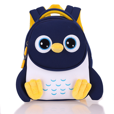 Penguin Waterproof Kids Backpack 3D طفل رضيع الأطفال حقيبة مدرسية روضة الأطفال