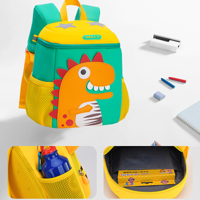 روضة أطفال مقاوم للماء حقيبة ظهر Mochila Dinosaur 3D لطيف الكرتون طفل حقيبة كتب