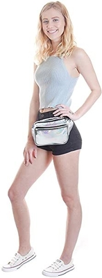 حقيبة خصر PU Rave Bum Pack للنساء والرجال والأطفال صغيرة متوسطة وكبيرة