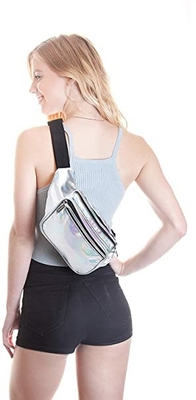 حقيبة خصر PU Rave Bum Pack للنساء والرجال والأطفال صغيرة متوسطة وكبيرة